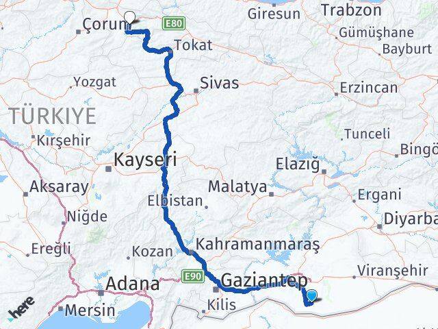Şanlıurfa Harran Amasya Arası Kaç Km - Yol Haritası