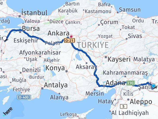 Şanlıurfa Harran Balıkesir Arası Kaç Km - Yol Haritası