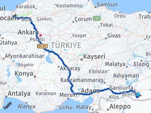 Şanlıurfa Harran Düzce Arası Kaç Km - Yol Haritası