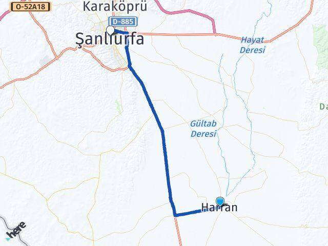 Şanlıurfa Harran Haliliye Arası Kaç Km - Yol Haritası