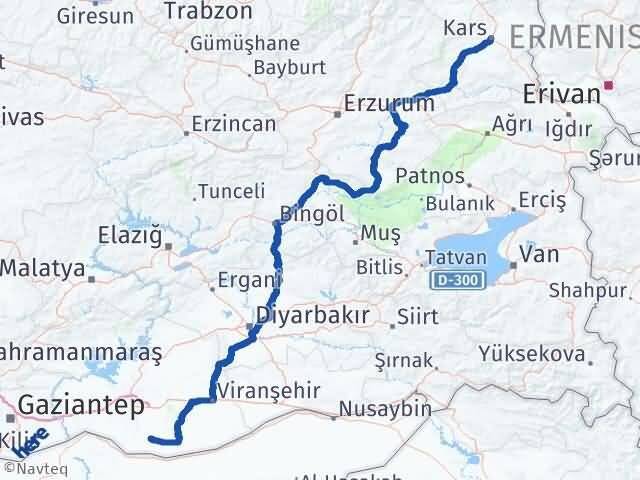 Şanlıurfa Harran Kars Arası Kaç Km - Yol Haritası