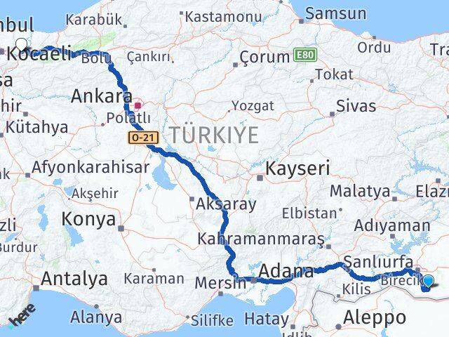 Şanlıurfa Harran Sakarya Arası Kaç Km - Yol Haritası