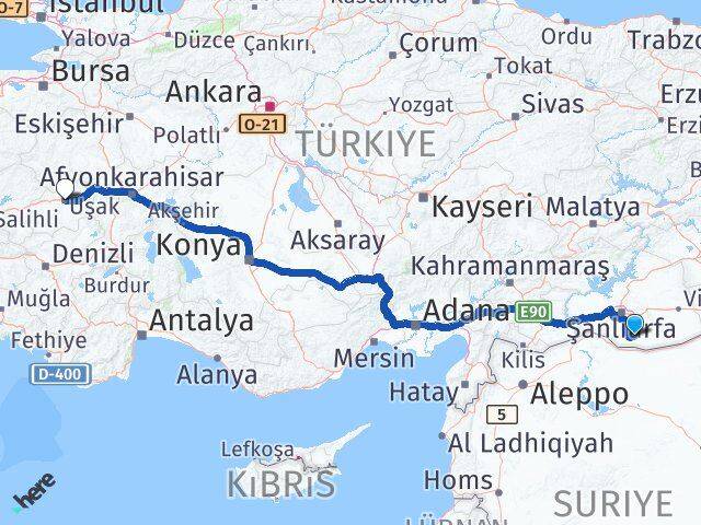 Şanlıurfa Harran Uşak Arası Kaç Km - Yol Haritası