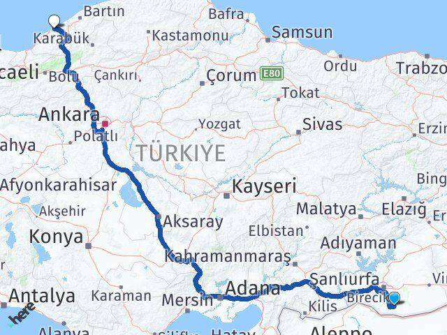 Şanlıurfa Harran Zonguldak Arası Kaç Km - Yol Haritası