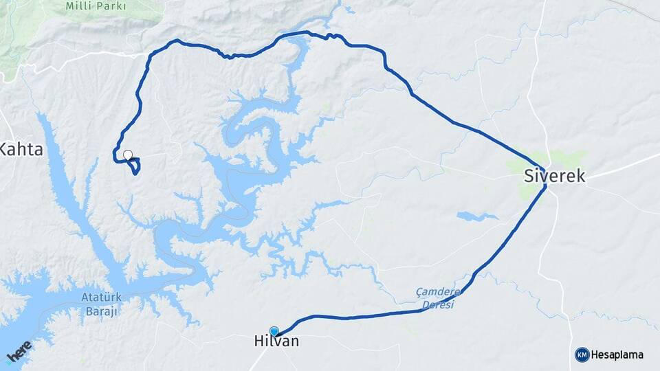 Şanlıurfa Hilvan Menzil Kahta Adıyaman Arası Kaç Km - Yol Haritası