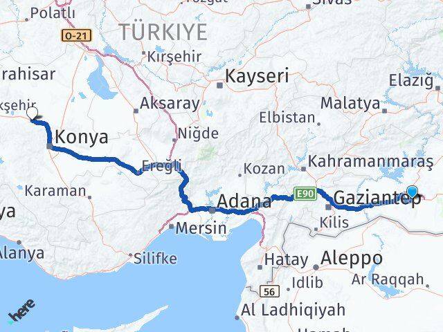 Şanlıurfa Kadınhanı Konya Arası Kaç Km - Yol Haritası
