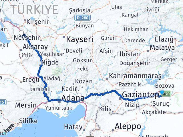 Şanlıurfa Ortaköy Aksaray Arası Kaç Km - Yol Haritası