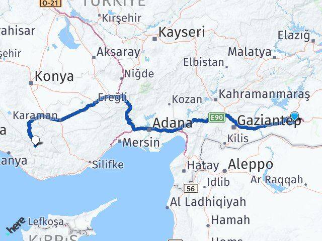 Şanlıurfa Sarıveliler Karaman Arası Kaç Km - Yol Haritası