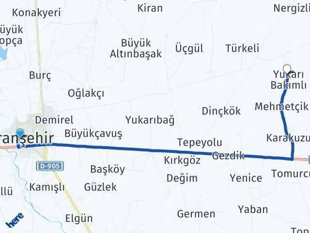 Şanlıurfa Viranşehir Bakımlı Viranşehir Arası Kaç Km - Yol Haritası