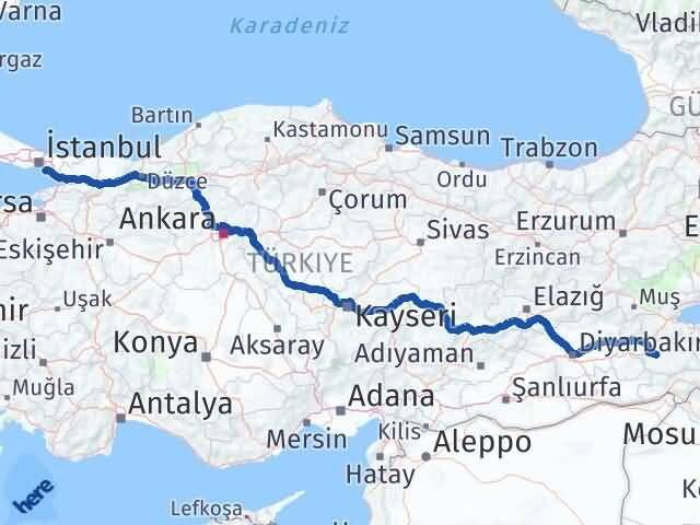Siirt Adalar İstanbul Arası Kaç Km - Yol Haritası