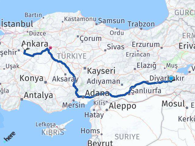 Siirt Alpu Eskişehir Arası Kaç Km - Yol Haritası
