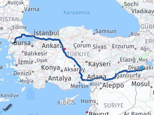 Siirt Gelibolu Çanakkale Arası Kaç Km - Yol Haritası