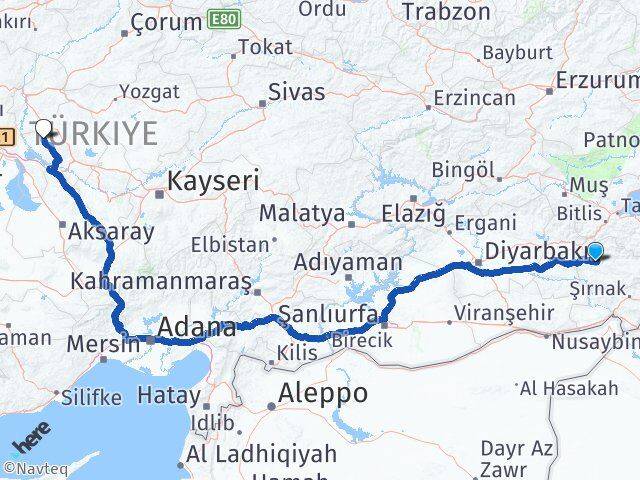 Siirt Kaman Kırşehir Arası Kaç Km - Yol Haritası