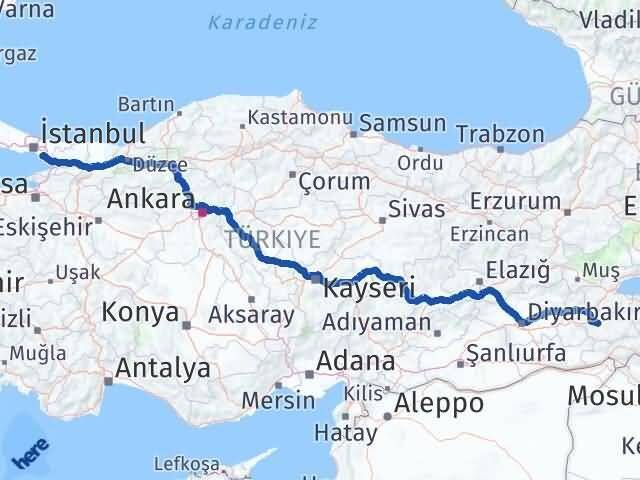 Siirt Kartal İstanbul Arası Kaç Km - Yol Haritası