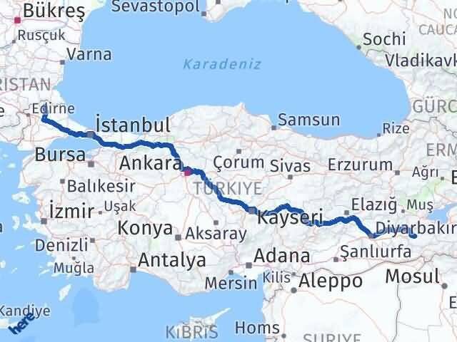 Siirt Kofçaz Kırklareli Arası Kaç Km - Yol Haritası