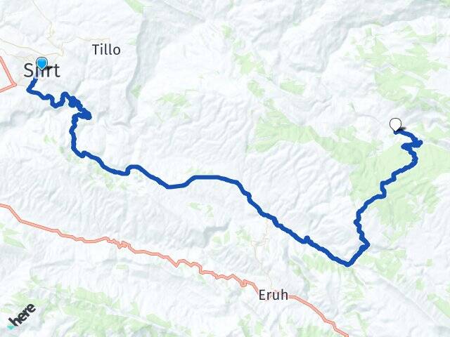 Siirt Köprüçay Pervari Arası Kaç Km - Yol Haritası