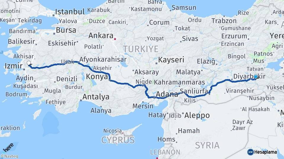 Siirt Kurtalan Manisa Arası Kaç Km - Yol Haritası