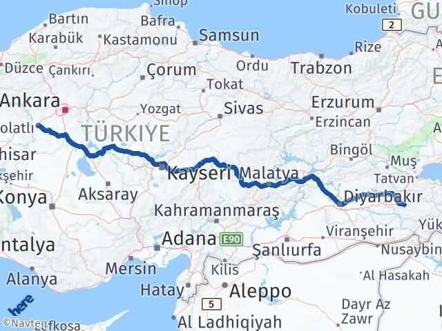 Siirt Polatlı Ankara Arası Kaç Km - Yol Haritası