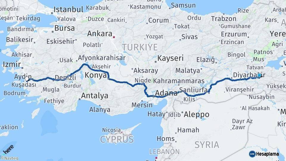 Siirt Söke Aydın Arası Kaç Km - Yol Haritası