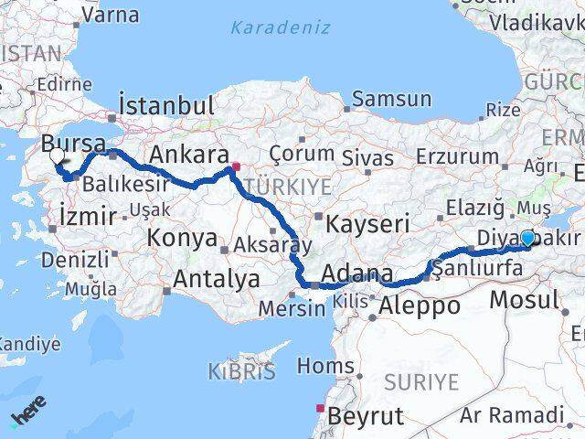 Siirt Yenice Çanakkale Arası Kaç Km - Yol Haritası