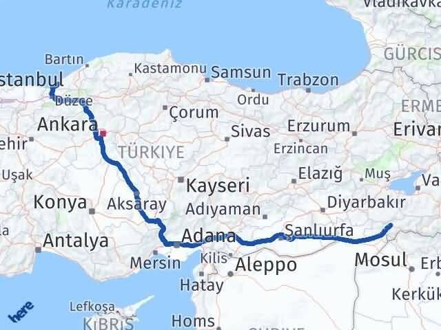 Şırnak Alaplı Zonguldak Arası Kaç Km - Yol Haritası