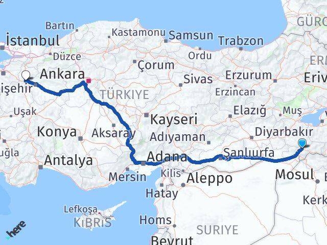 Şırnak Bozüyük Bilecik Arası Kaç Km - Yol Haritası