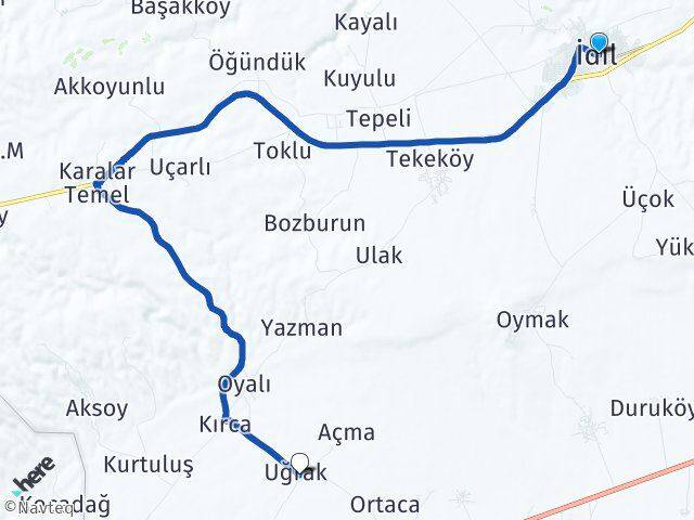Şırnak İdil Uğrak İdil Arası Kaç Km - Yol Haritası