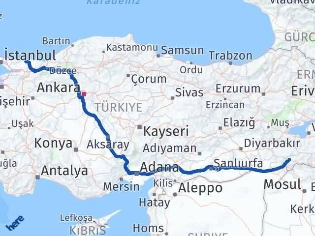 Şırnak Kandıra Kocaeli Arası Kaç Km - Yol Haritası