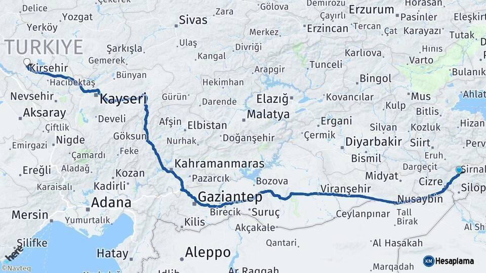 Şırnak Kırşehir Arası Kaç Km - Kaç Saat? Arası Kaç Saat? Nerede Yol Haritası Yakıt, Rota ve Mesafe Hesaplama Şırnak Kırşehir Arası Kaç Km - Kaç Saat? Arası Kaç Km Saat? Nerede Yol Haritası Yakıt, Rota ve Mesafe Hesaplama