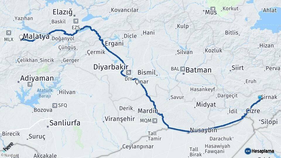 Şırnak Malatya Arası Kaç Km - Kaç Saat? Arası Kaç Saat? Nerede Yol Haritası Yakıt, Rota ve Mesafe Hesaplama Şırnak Malatya Arası Kaç Km - Kaç Saat? Arası Kaç Km Saat? Nerede Yol Haritası Yakıt, Rota ve Mesafe Hesaplama