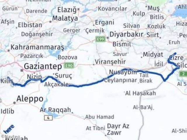 Şırnak Musabeyli Kilis Arası Kaç Km - Yol Haritası