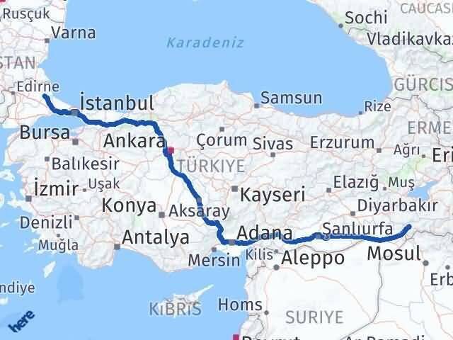 Şırnak Vize Kırklareli Arası Kaç Saat? Yol Haritası, Yakıt, Rota ve Mesafe Hesaplama Şırnak Vize Kırklareli Arası Kaç Km? Kaç Saat? Yol Haritası