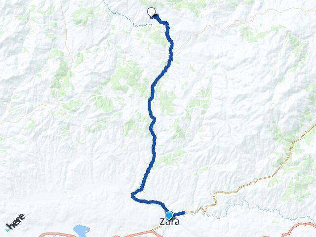 Sivas Zara Yıkılgan Zara Arası Kaç Km - Yol Haritası