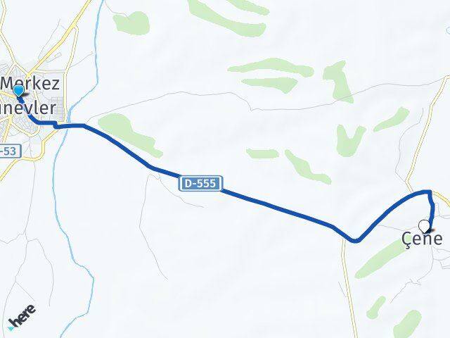 Tekirdağ Hayrabolu Çene Hayrabolu Arası Kaç Km - Yol Haritası