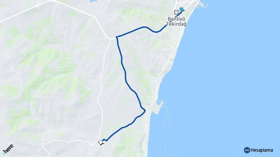 Tekirdağ Süleymanpaşa Naipköy Süleymanpaşa Arası Kaç Km - Yol Haritası