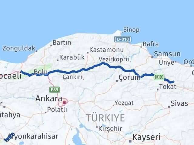 Tokat Başçiftlik Düzce Arası Kaç Km - Yol Haritası
