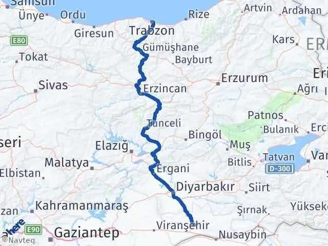 Trabzon Artuklu Mardin Arası Kaç Km - Yol Haritası