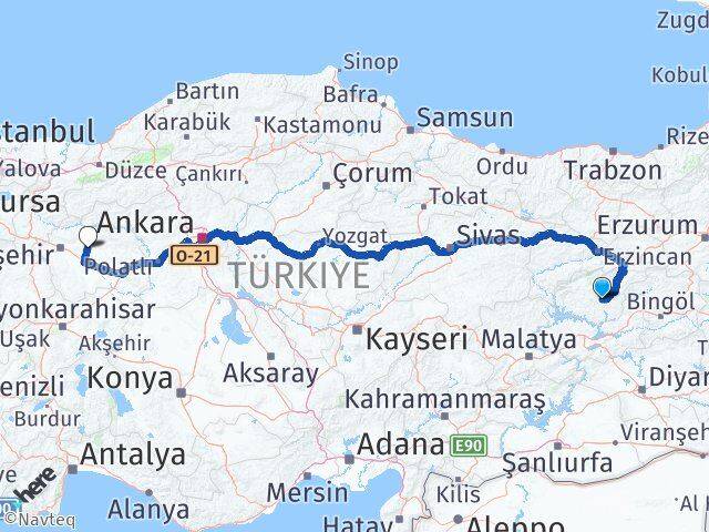 Tunceli Alpu Eskişehir Arası Kaç Km - Yol Haritası