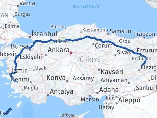 Tunceli Efeler Aydın Arası Kaç Km - Yol Haritası