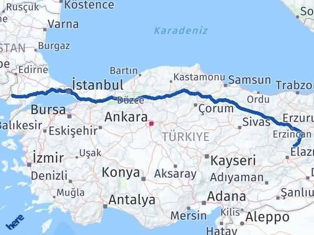 Tunceli İpsala Edirne Arası Kaç Km - Yol Haritası