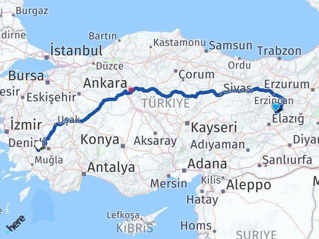 Tunceli Karacasu Aydın Arası Kaç Km - Yol Haritası