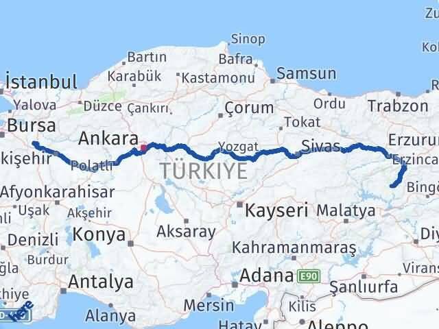 Tunceli Pazaryeri Bilecik Arası Kaç Km - Yol Haritası