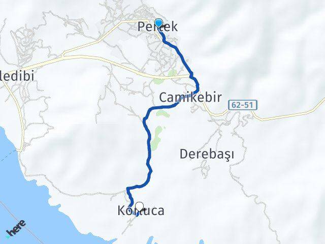 Tunceli Pertek Korluca Pertek Arası Kaç Km - Yol Haritası