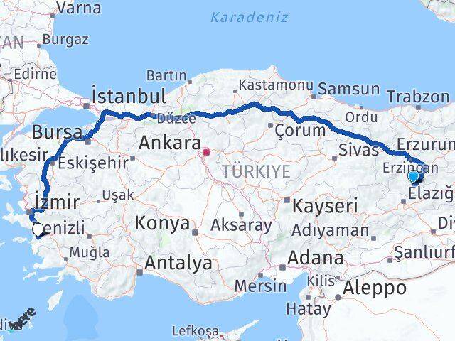 Tunceli Söke Aydın Arası Kaç Km - Yol Haritası
