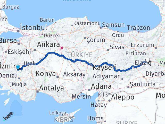 Uşak Eşme Bingöl Arası Kaç Km - Yol Haritası