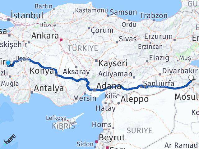 Uşak Eşme Şırnak Arası Kaç Km - Yol Haritası