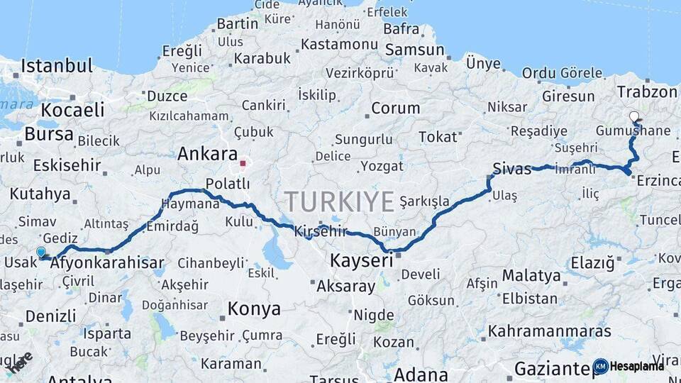 Uşak ile Gümüşhane Arası Kaç Km? Kaç Saat? Arası Kaç Saat? Nerede Yol Haritası Yakıt, Rota ve Mesafe Hesaplama Uşak ile Gümüşhane Arası Kaç Km? Kaç Saat? Arası Kaç Km Saat? Nerede Yol Haritası Yakıt, Rota ve Mesafe Hesaplama