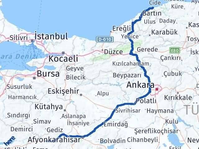Uşak Kurucaşile Bartın Arası Kaç Km - Yol Haritası
