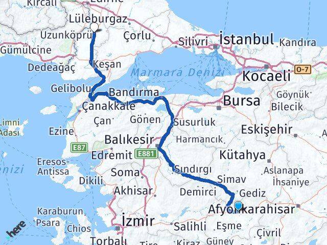 Uşak Uzunköprü Edirne Arası Kaç Km - Yol Haritası