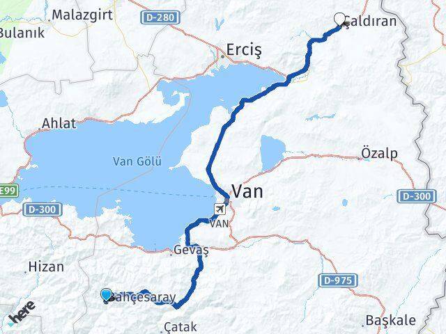Van Bahçesaray Çaldıran Arası Kaç Km - Yol Haritası